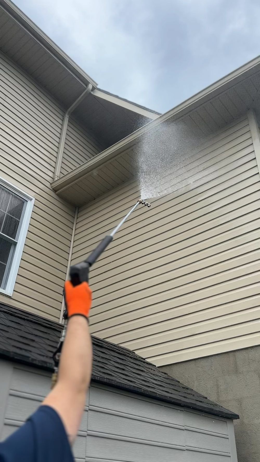 Soft washed home exterior in the Halifax Regional Municipality